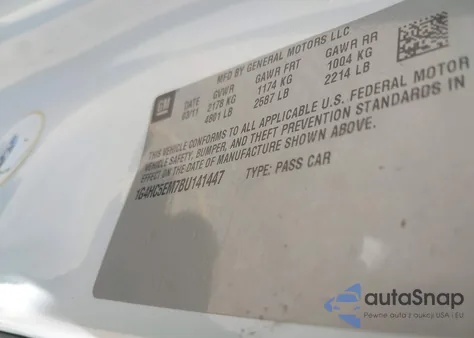 2011 Buick Lucerne Cxl from USA, damaged, VIN 1G4HC5EM7BU141447